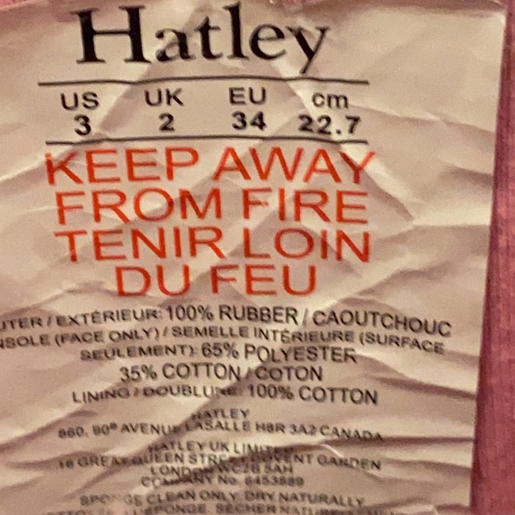 Hatley Rainboots - white hearts and pink trim US size 3 - Picture 5 of 5